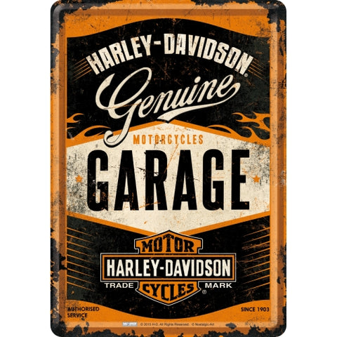 Nostalgic Art Harley-Davidson Garage Blechpostkarte